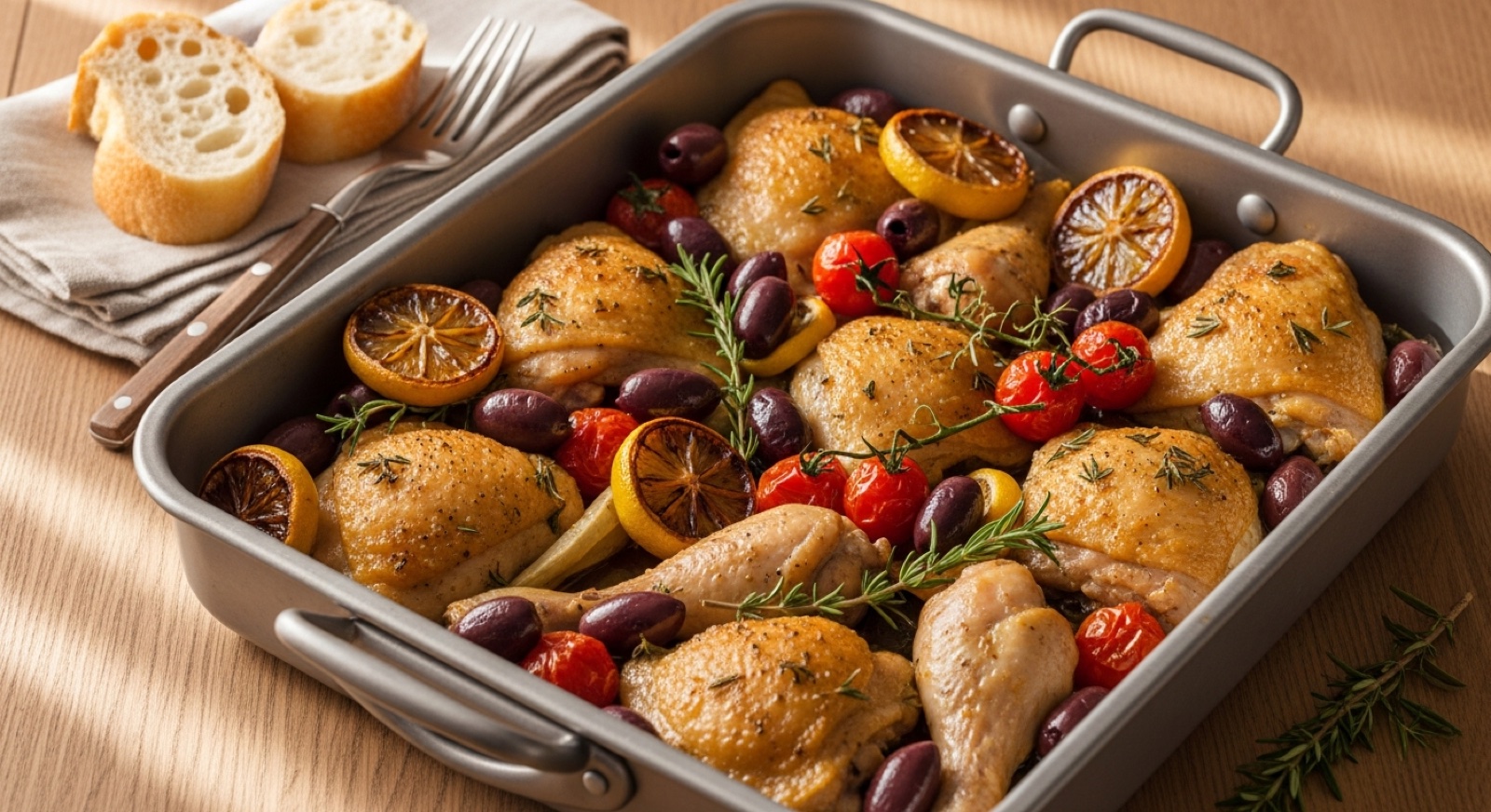 Chicken Traybake with Lemon and Olives